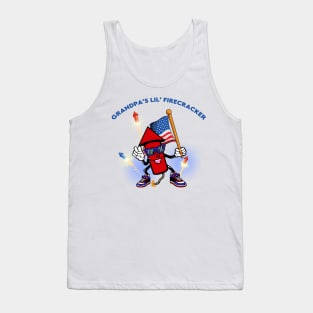 Grandpa's Lil' Firecracker Kids 4th of July Tank Top